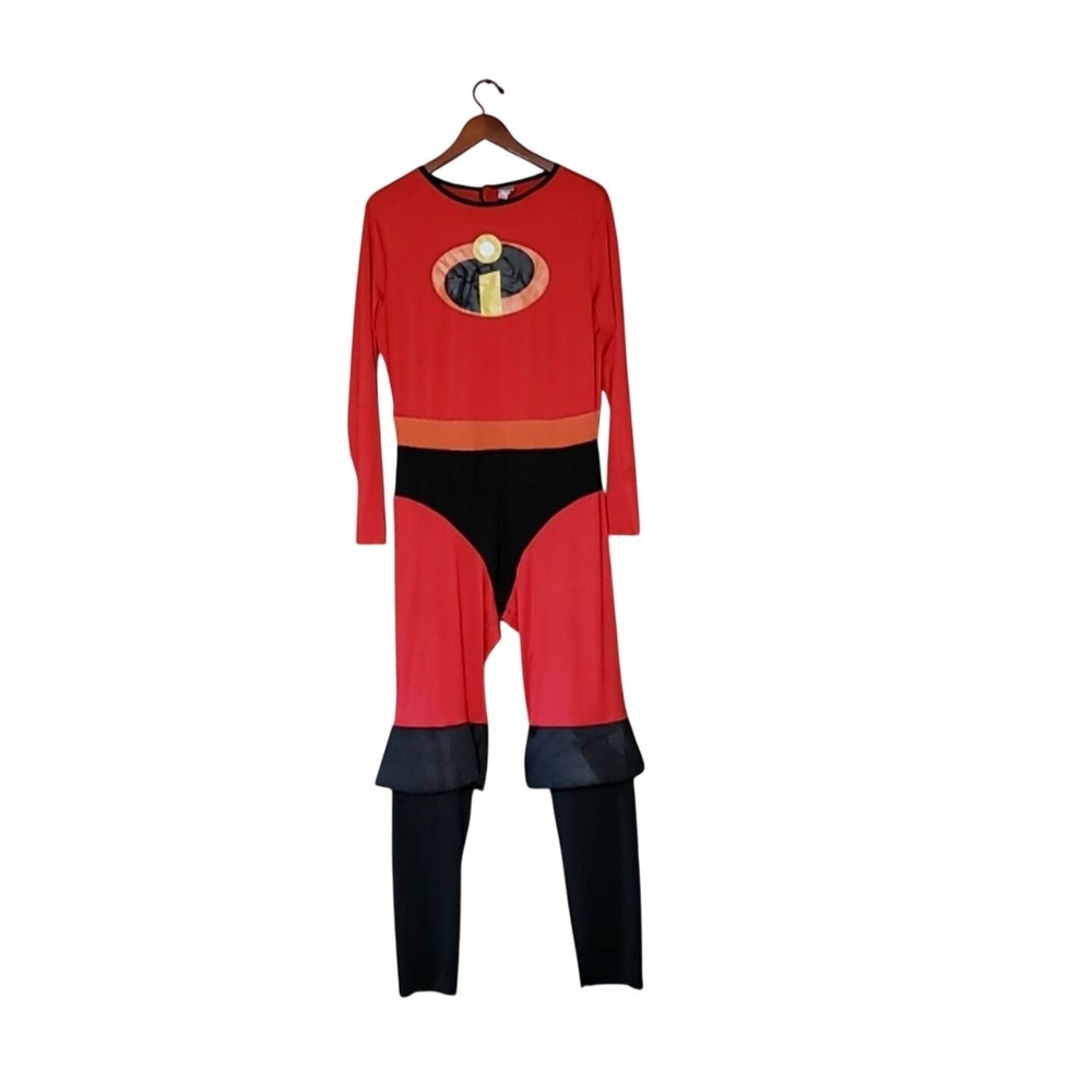 Disney Pixar Incredibles Jumpsuit Unisex One Size Red Long Sleeve Zip Costume